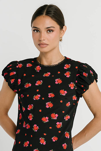 Ellianna Floral Maxi Dress in Black
