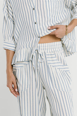 Janey Striped Pants in Denim