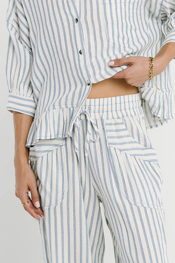 Janey Striped Pants in Denim
