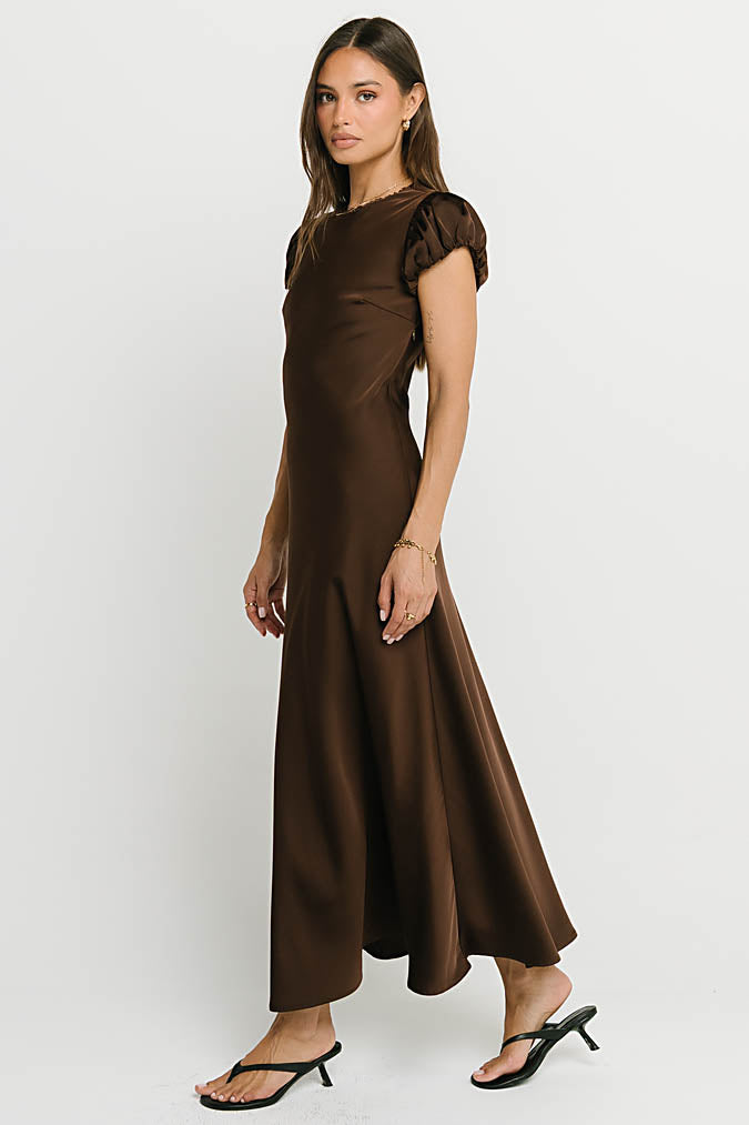 Ellianna Maxi Dress in Dark Brown