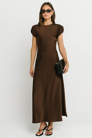 Ellianna Maxi Dress in Dark Brown