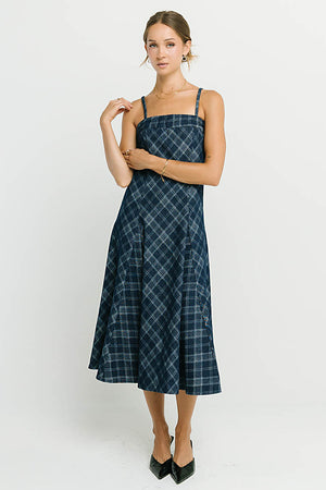 Hayes Plaid Denim Dress