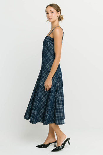 Hayes Plaid Denim Dress