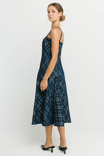 Hayes Plaid Denim Dress
