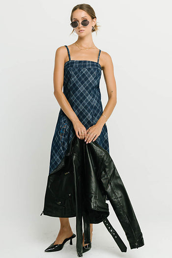 Hayes Plaid Denim Dress