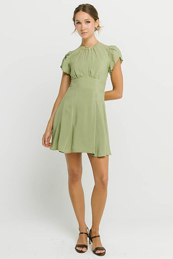 Salome Mini Dress in Sage