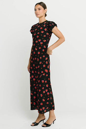 Ellianna Floral Maxi Dress in Black