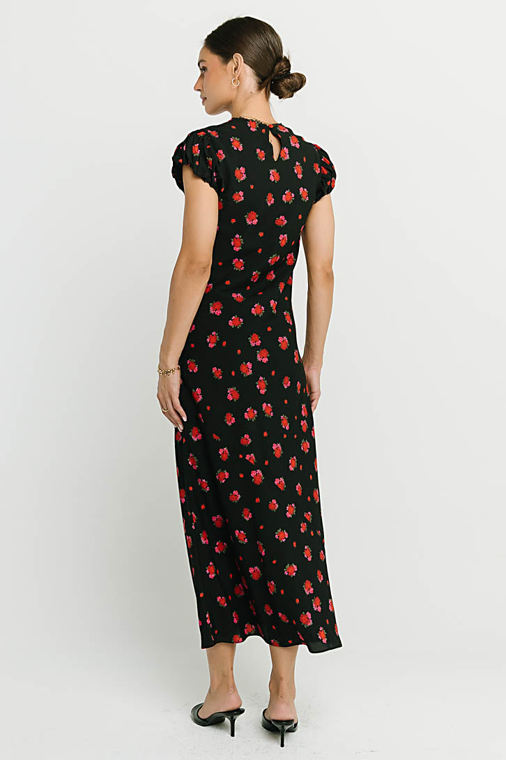 Ellianna Floral Maxi Dress in Black