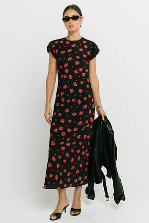 Ellianna Floral Maxi Dress in Black