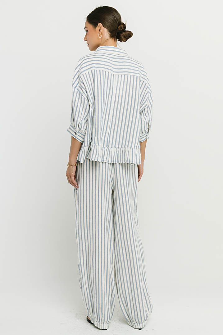 Janey Striped Pants in Denim