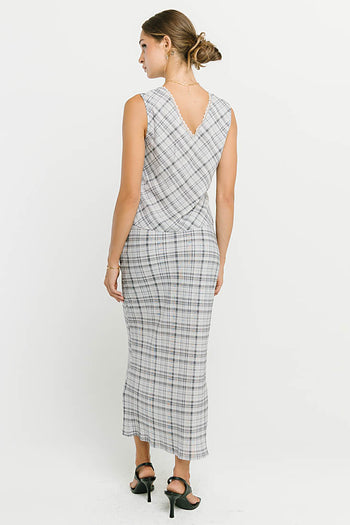 Jenna Plaid Blouse in Blue