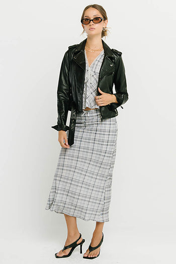 Jenna Plaid Blouse in Blue