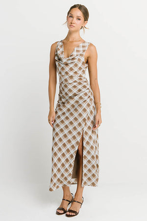 Renae Plaid Maxi Dress