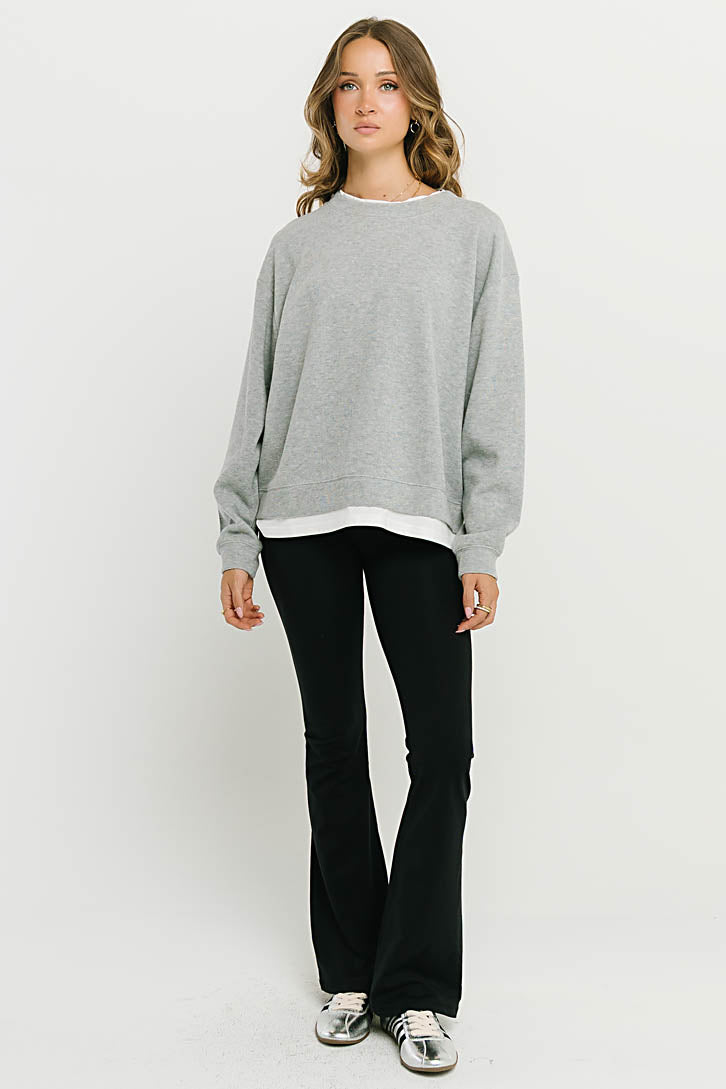 Bella Crossover Flare Leggings in Black