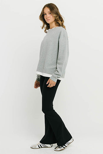 Bella Crossover Flare Leggings in Black
