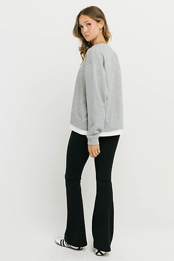 Bella Crossover Flare Leggings in Black