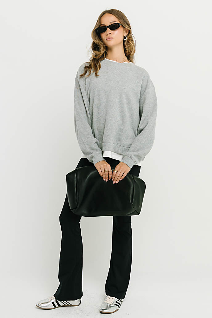 Bella Crossover Flare Leggings in Black