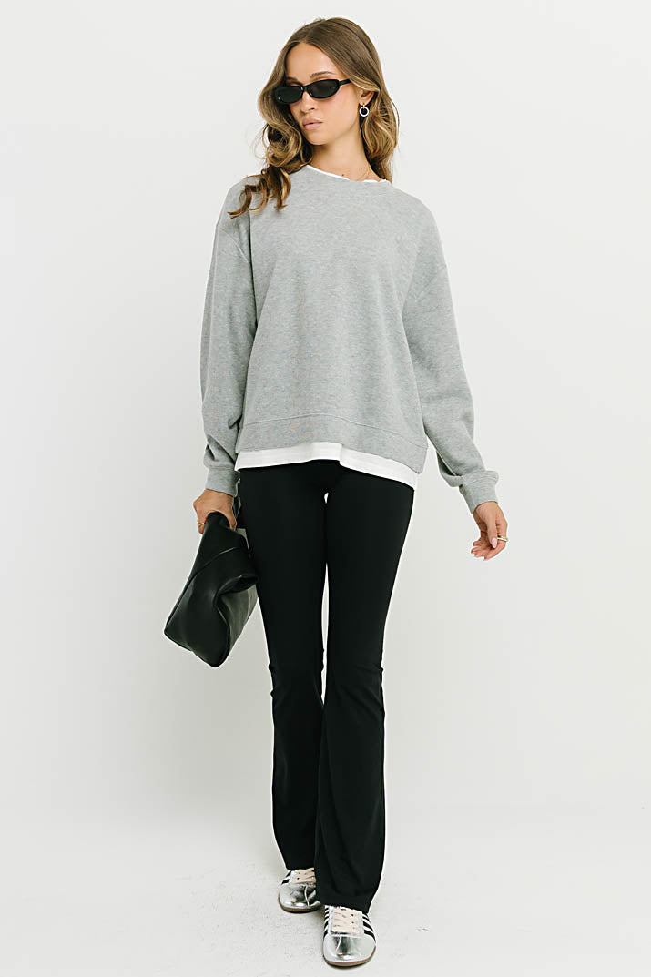 Bella Crossover Flare Leggings in Black
