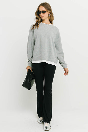 Bella Crossover Flare Leggings in Black