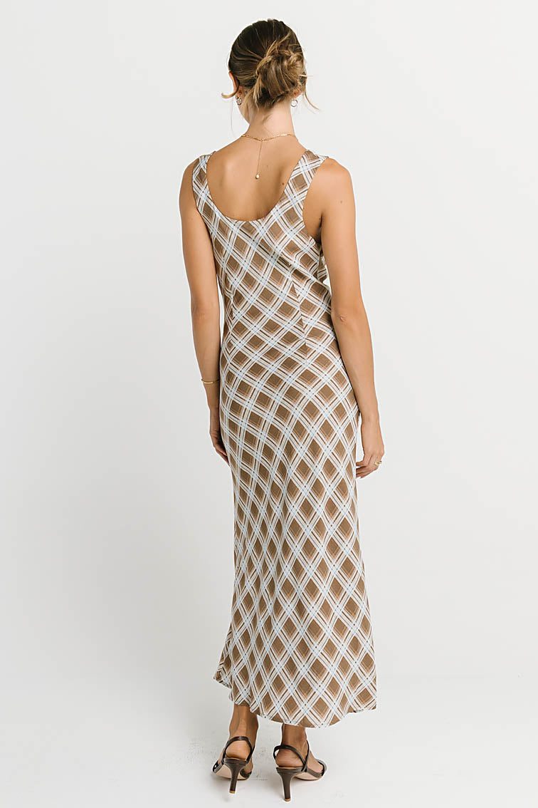 Renae Plaid Maxi Dress