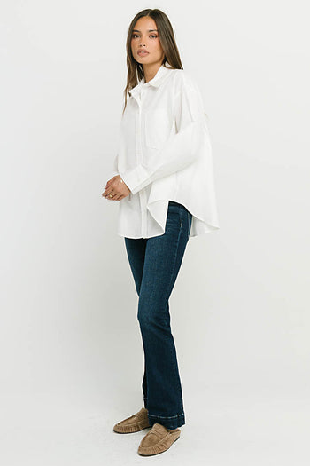 Markell Oversized Button Up in White