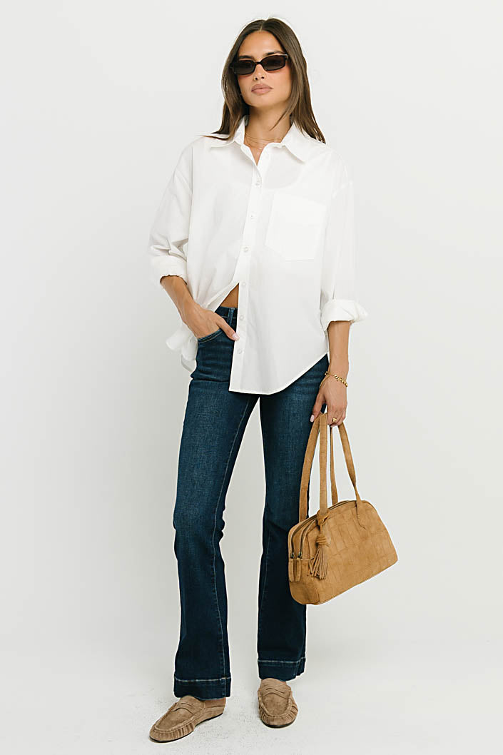 Markell Oversized Button Up in White