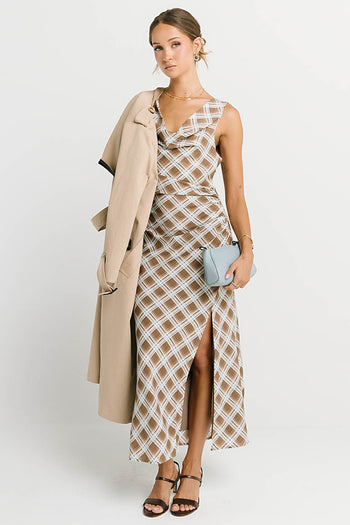 Renae Plaid Maxi Dress