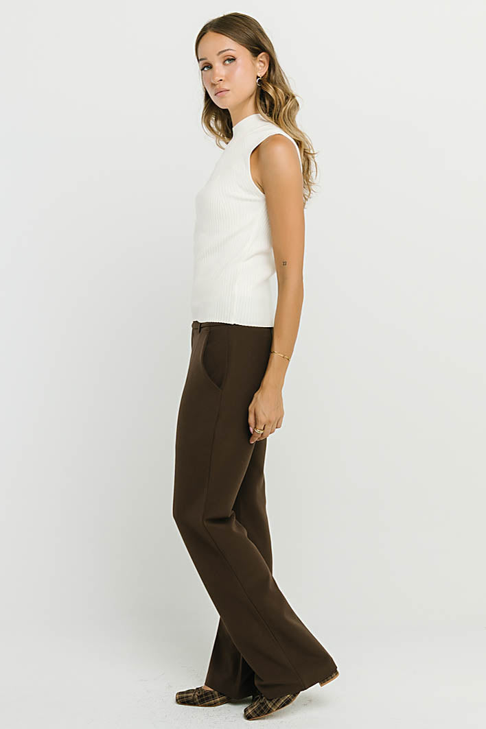 Rika Ribbed Top in Ivory