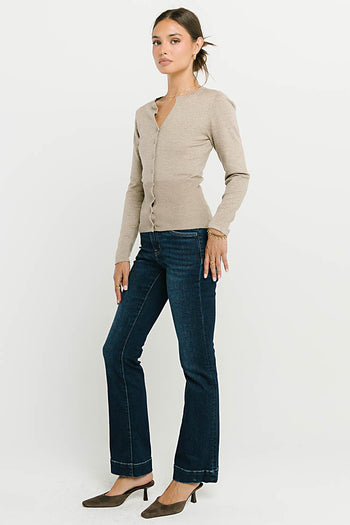 Flora Knit Top in Taupe