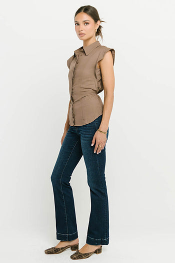 Pablo Button Up in Brown