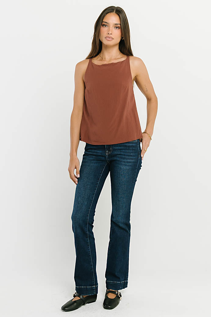 Zola Tank Top in Brown