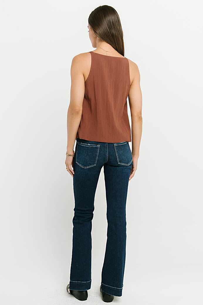Zola Tank Top in Brown