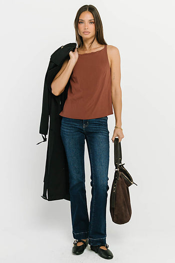 Zola Tank Top in Brown