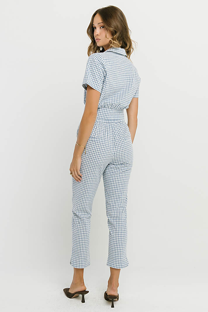 Madie Gingham Pants in Blue