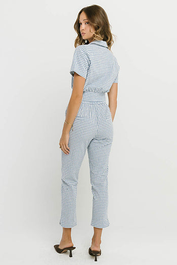 Madie Gingham Pants in Blue