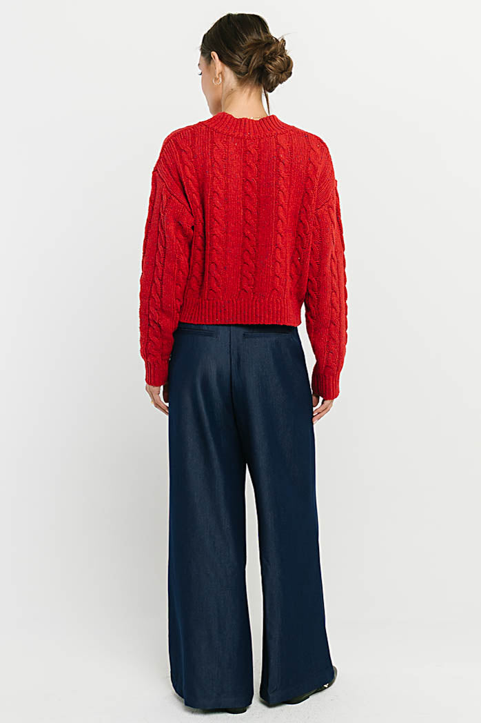 Joey Pleated Pants in Blue