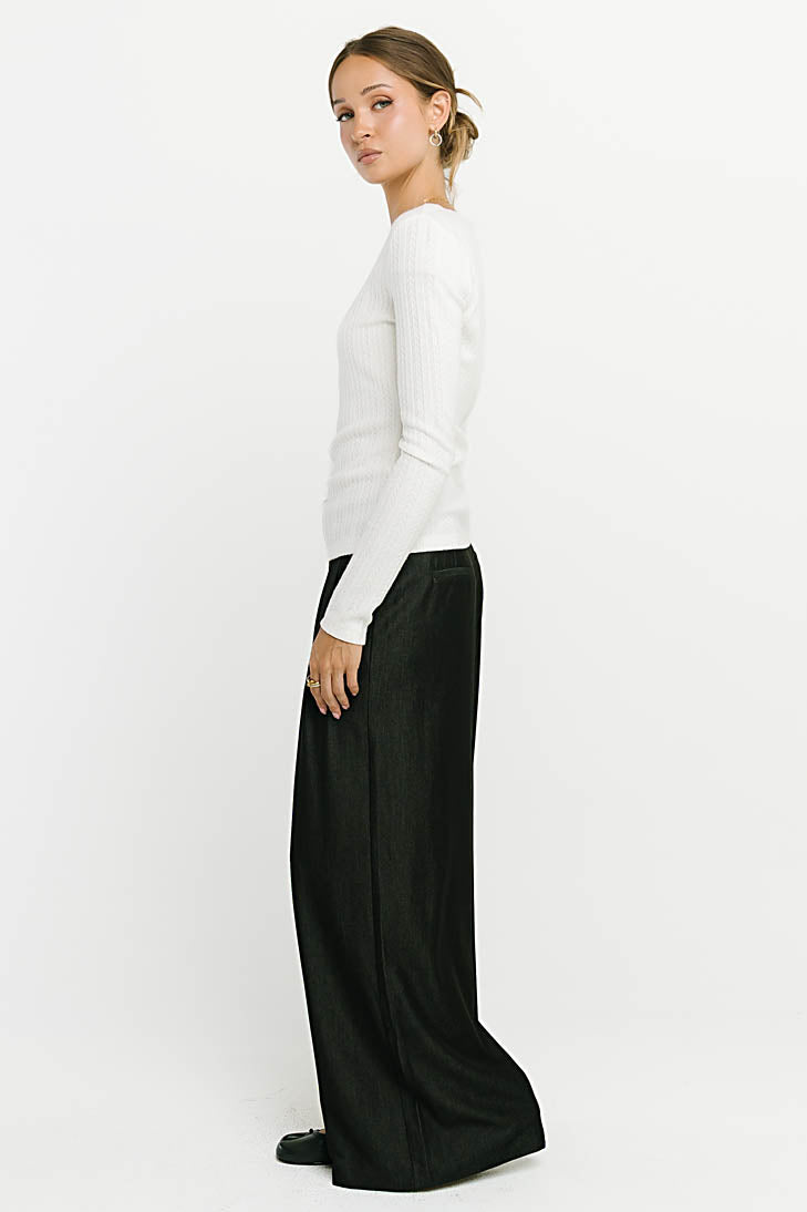 Andrea Knit Top in Off White