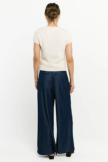 Joey Pleated Pants in Blue