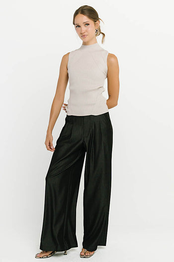 Rika Ribbed Top in Taupe