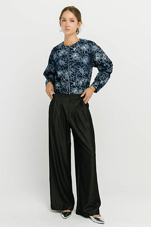 Joey Pleated Pants in Black