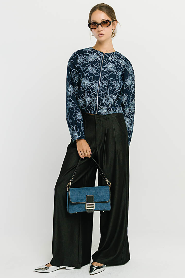 Joey Pleated Pants in Black