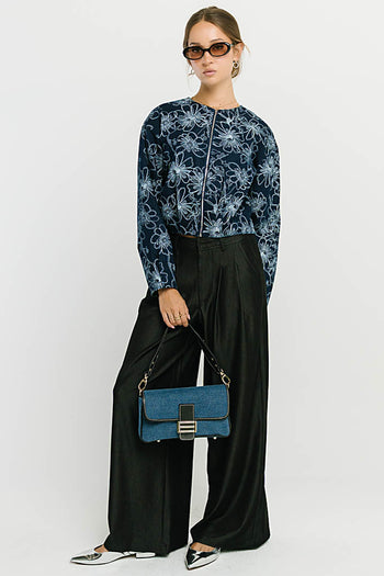 Joey Pleated Pants in Black
