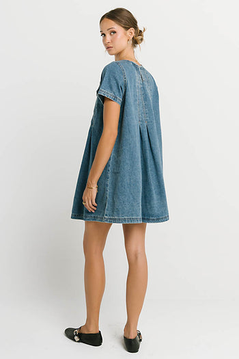 Zalara Denim Baby Doll Dress