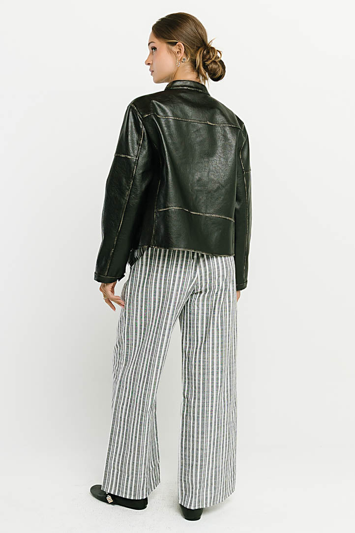 Indiana Striped Pants in Black
