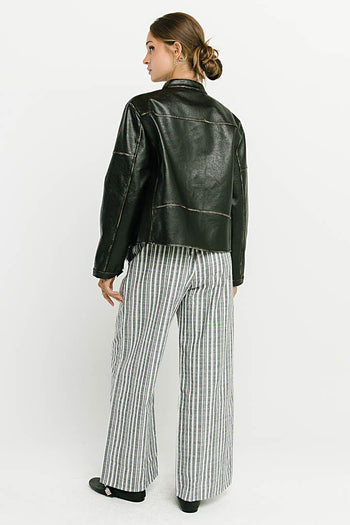 Indiana Striped Pants in Black