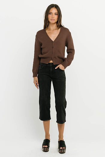 Marlie Knit Cardigan in Brown