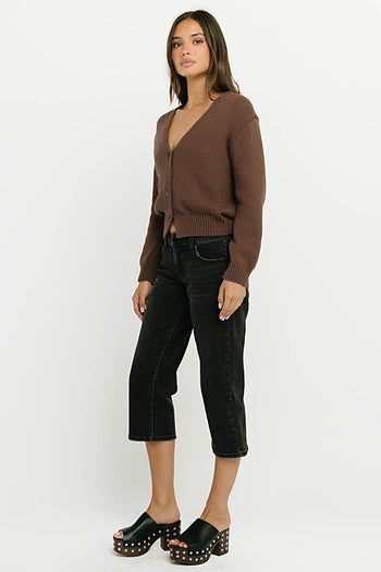 Marlie Knit Cardigan in Brown
