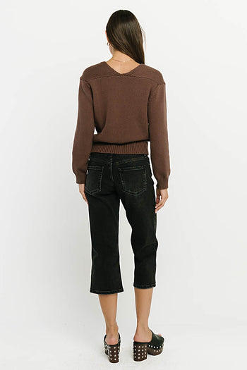 Marlie Knit Cardigan in Brown