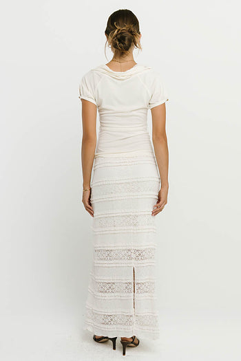 Lexie Lace Midi Skirt in Cream - FINAL SALE