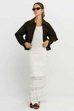 Lexie Lace Midi Skirt in Cream - FINAL SALE